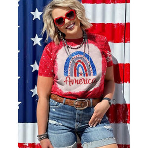 Rainbow American Flag Shirt Patriotic Shirt 4th of July Memorial Day Tshirt
